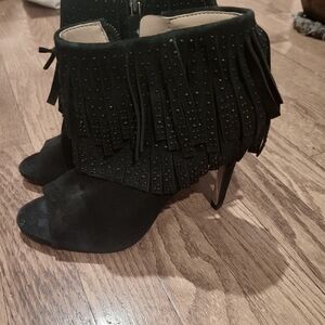 Vince Camuto vintage fringe booties